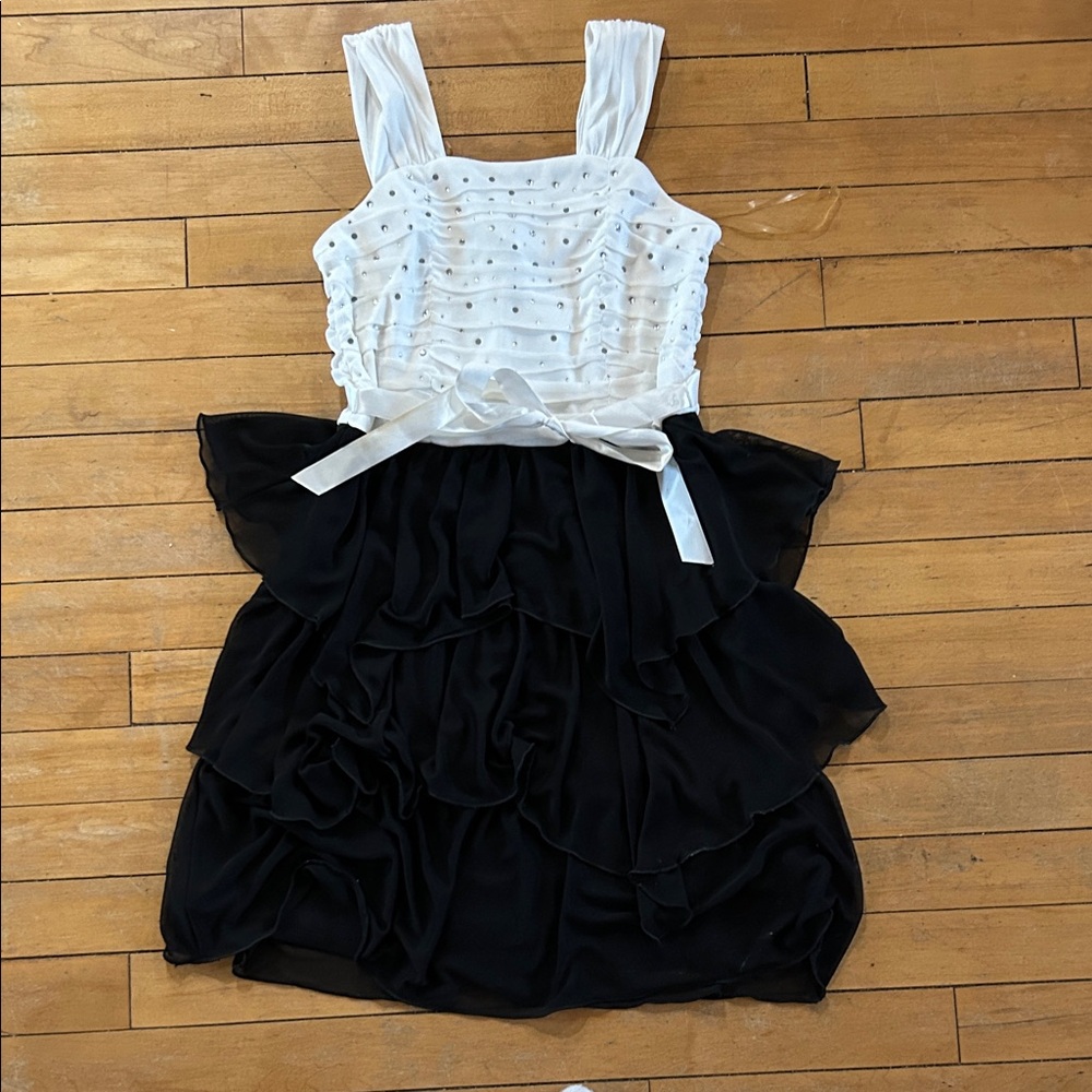 Amy's Closet Black and White Formal Dress